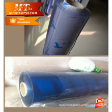 pvc blue color film transparent soft glass sheet for table cover in rolls